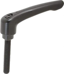 KIPP - 5/16-18, 0.73" Hub Diam, Zinc Die Cast (Steel Components) Threaded Stud Adjustable Clamping Lever - 1.77" Stud Length, 2.93" OAL, 1.67" High - Industrial Tool & Supply