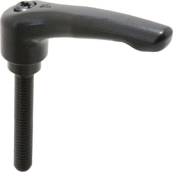 KIPP - 5/16-18, 0.73" Hub Diam, Zinc Die Cast (Steel Components) Threaded Stud Adjustable Clamping Lever - 1.97" Stud Length, 2.93" OAL, 1.67" High - Industrial Tool & Supply