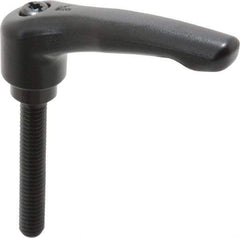 KIPP - 5/16-18, 0.73" Hub Diam, Zinc Die Cast (Steel Components) Threaded Stud Adjustable Clamping Lever - 1.97" Stud Length, 2.93" OAL, 1.67" High - Industrial Tool & Supply