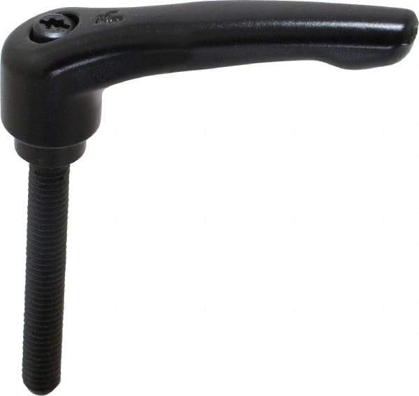 KIPP - 5/16-18, 0.73" Hub Diam, Zinc Die Cast (Steel Components) Threaded Stud Adjustable Clamping Lever - 2.36" Stud Length, 2.93" OAL, 1.67" High - Industrial Tool & Supply