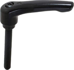 KIPP - 5/16-18, 0.73" Hub Diam, Zinc Die Cast (Steel Components) Threaded Stud Adjustable Clamping Lever - 2.36" Stud Length, 2.93" OAL, 1.67" High - Industrial Tool & Supply