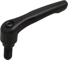 KIPP - 3/8-16, 0.73" Hub Diam, Zinc Die Cast (Steel Components) Threaded Stud Adjustable Clamping Lever - 0.79" Stud Length, 2.93" OAL, 1.67" High - Industrial Tool & Supply