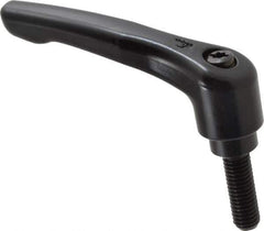 KIPP - M8 x 1.25, 18.5mm Hub Diam, Zinc Die Cast (Steel Components) Metric Threaded Stud Adjustable Clamping Lever - 25mm Stud Length, 74.5mm OAL, 42.5mm High - Industrial Tool & Supply