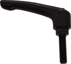 KIPP - M8 x 1.25, 18.5mm Hub Diam, Zinc Die Cast (Steel Components) Metric Threaded Stud Adjustable Clamping Lever - 30mm Stud Length, 74.5mm OAL, 42.5mm High - Industrial Tool & Supply