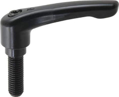 KIPP - M10 x 1.5, 18.5mm Hub Diam, Zinc Die Cast (Steel Components) Metric Threaded Stud Adjustable Clamping Lever - 30mm Stud Length, 74.5mm OAL, 42.5mm High - Industrial Tool & Supply