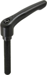 KIPP - M10 x 1.5, 18.5mm Hub Diam, Zinc Die Cast (Steel Components) Metric Threaded Stud Adjustable Clamping Lever - 60mm Stud Length, 74.5mm OAL, 42.5mm High - Industrial Tool & Supply