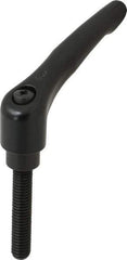 KIPP - 3/8-16, 0.83" Hub Diam, Zinc Die Cast (Steel Components) Threaded Stud Adjustable Clamping Lever - 1.97" Stud Length, 3.58" OAL, 2.15" High - Industrial Tool & Supply
