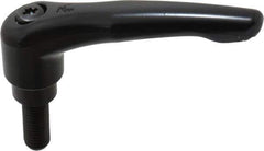 KIPP - M10 x 1.5, 21mm Hub Diam, Zinc Die Cast (Steel Components) Metric Threaded Stud Adjustable Clamping Lever - 25mm Stud Length, 91mm OAL, 54.5mm High - Industrial Tool & Supply