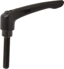 KIPP - M10 x 1.5, 21mm Hub Diam, Zinc Die Cast (Steel Components) Metric Threaded Stud Adjustable Clamping Lever - 50mm Stud Length, 91mm OAL, 54.5mm High - Industrial Tool & Supply