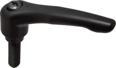 KIPP - 1/2-13, 1.06" Hub Diam, Zinc Die Cast (Steel Components) Threaded Stud Adjustable Clamping Lever - 1.57" Stud Length, 4.29" OAL, 2.48" High - Industrial Tool & Supply