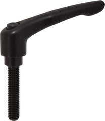 KIPP - 1/2-13, 1.06" Hub Diam, Zinc Die Cast (Steel Components) Threaded Stud Adjustable Clamping Lever - 2.36" Stud Length, 4.29" OAL, 2.48" High - Industrial Tool & Supply