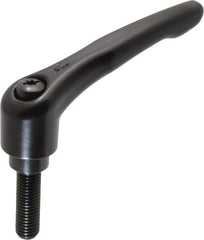 KIPP - M12 x 1.75, 27mm Hub Diam, Zinc Die Cast (Steel Components) Metric Threaded Stud Adjustable Clamping Lever - 40mm Stud Length, 109mm OAL, 63mm High - Industrial Tool & Supply