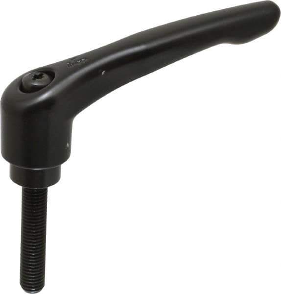 KIPP - M12 x 1.75, 31mm Hub Diam, Zinc Die Cast (Steel Components) Metric Threaded Stud Adjustable Clamping Lever - 60mm Stud Length, 126mm OAL, 73mm High - Industrial Tool & Supply