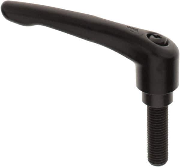 KIPP - M16 x 2.0, 31mm Hub Diam, Zinc Die Cast (Steel Components) Metric Threaded Stud Adjustable Clamping Lever - 50mm Stud Length, 126mm OAL, 73mm High - Industrial Tool & Supply