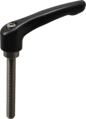 KIPP - 5/16-18, 0.73" Hub Diam, Zinc Die Cast (Stainless Steel Components) Threaded Stud Adjustable Clamping Lever - 2.36" Stud Length, 2.93" OAL, 1.67" High - Industrial Tool & Supply