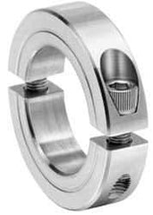 Climax Metal Products - 2-3/4" Bore, Aluminum, Two Piece Two Piece Split Shaft Collar - 4" Outside Diam, 7/8" Wide - Industrial Tool & Supply