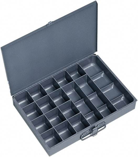 Durham - 13-3/8 Inches Wide x 2 Inches High x 9-1/4 Inches Deep Compartment Box - Steel , 17 Compartments - Industrial Tool & Supply