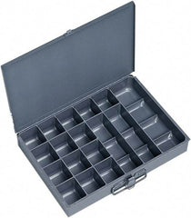 Durham - 13-3/8 Inches Wide x 2 Inches High x 9-1/4 Inches Deep Compartment Box - Steel , 17 Compartments - Industrial Tool & Supply