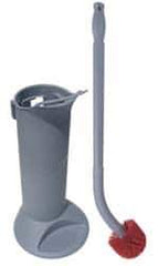 Unger - 27-1/2" OAL Toilet Bowl Brush - Nylon Bristles, 1" Bristle Length, 26" Straight Plastic Handle, Red - Industrial Tool & Supply