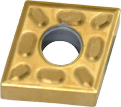 Kennametal - CNMG431 P Grade KC730 Carbide Turning Insert - TiN Finish, 80° Diamond, 1/2" Inscr Circle, 3/16" Thick, 1/64" Corner Radius - Industrial Tool & Supply