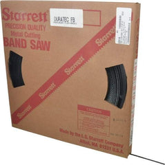 Starrett - 1/4" x 250' x 0.025" Carbon Steel Band Saw Blade Coil Stock - 10 TPI, Toothed Edge, Straight Form, Raker Set, Flexible Back, No Rake Angle, Constant Pitch, Contour Cutting - Industrial Tool & Supply
