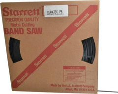 Starrett - 3/8" x 250' x 0.025" Carbon Steel Band Saw Blade Coil Stock - 10 TPI, Toothed Edge, Straight Form, Raker Set, Flexible Back, No Rake Angle, Constant Pitch, Contour Cutting - Industrial Tool & Supply