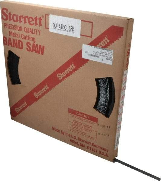 Starrett - 1/2" x 250' x 0.025" Carbon Steel Band Saw Blade Coil Stock - 6 TPI, Toothed Edge, Hook Form, Raker Set, Flexible Back, Positive Angle, Constant Pitch, Contour Cutting - Industrial Tool & Supply