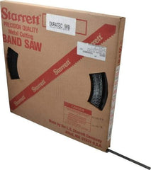 Starrett - 1/2" x 250' x 0.025" Carbon Steel Band Saw Blade Coil Stock - 6 TPI, Toothed Edge, Hook Form, Raker Set, Flexible Back, Positive Angle, Constant Pitch, Contour Cutting - Industrial Tool & Supply