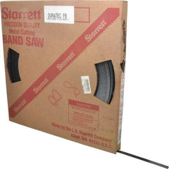 Starrett - 1/2" x 250' x 0.025" Carbon Steel Band Saw Blade Coil Stock - 10 TPI, Toothed Edge, Straight Form, Raker Set, Flexible Back, No Rake Angle, Constant Pitch, Contour Cutting - Industrial Tool & Supply
