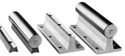 Thomson Industries - 5/16" Bolt, For 1-1/4" Diam Shaft, 72" Long, Aluminum Round Drilled Shaft Support Rail - 2-1/8" Base Width, 5/16" Base Thickness, 0.343" Mounting Hole Diam, 1-7/8" Btw Mount Hole Centers - Industrial Tool & Supply
