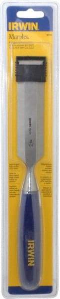 Irwin - 10-3/4" OAL x 1-1/4" Blade Width Wood Chisel - Polypropylene Handle - Industrial Tool & Supply