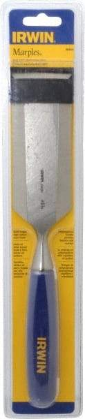 Irwin - 10-3/4" OAL x 2" Blade Width Wood Chisel - Polypropylene Handle - Industrial Tool & Supply