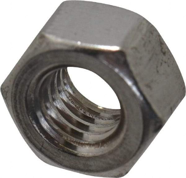 Value Collection - M6x1.00 Metric Coarse Stainless Steel Right Hand Heavy Hex Nut - 10mm Across Flats, 6mm High, Uncoated - Industrial Tool & Supply