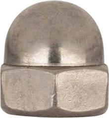 Value Collection - M10x1.5 Metric Coarse, 17mm Width Across Flats, Uncoated, Stainless Steel Acorn Nut - 18mm Overall Height, Austenitic A2, DIN 1587 - Industrial Tool & Supply