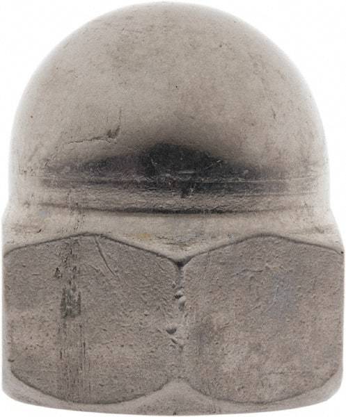 Value Collection - M12x1.75 Metric Coarse, 19mm Width Across Flats, Uncoated, Stainless Steel Acorn Nut - 22mm Overall Height, Austenitic A2, DIN 1587 - Industrial Tool & Supply