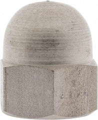 Value Collection - M18x2.5 Metric Coarse, 27mm Width Across Flats, Uncoated, Stainless Steel Acorn Nut - 30mm Overall Height, Austenitic A2, DIN 1587 - Industrial Tool & Supply