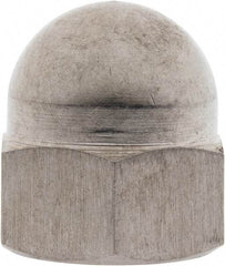 Value Collection - M22x2.5 Metric Coarse, 34mm Width Across Flats, Uncoated, Stainless Steel Acorn Nut - 36mm Overall Height, Austenitic A2, DIN 1587 - Industrial Tool & Supply