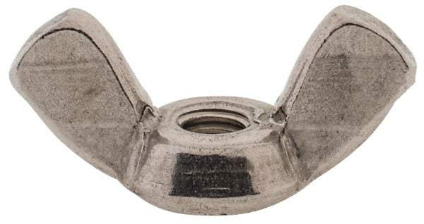 Value Collection - M4x0.70 Metric Coarse, Stainless Steel Standard Wing Nut - Grade 18-8, Austenitic Grade A2, 20mm Wing Span, 10.5mm Wing Span - Industrial Tool & Supply
