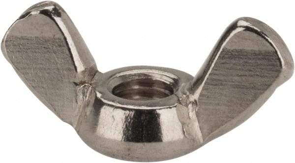 Value Collection - M5x0.80 Metric Coarse, Stainless Steel Standard Wing Nut - Grade 18-8, Austenitic Grade A2, 24mm Wing Span, 11mm Wing Span - Industrial Tool & Supply