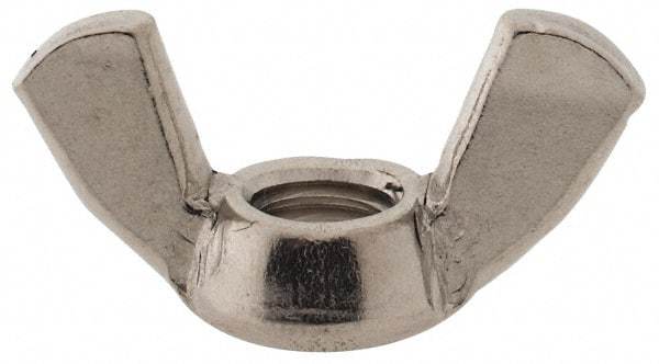 Value Collection - M8x1.25 Metric Coarse, Stainless Steel Standard Wing Nut - Grade 18-8, Austenitic Grade A2, 39mm Wing Span, 20mm Wing Span - Industrial Tool & Supply