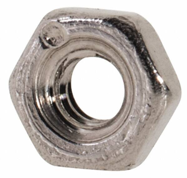 Value Collection - M2x0.40 Metric Coarse Stainless Steel Right Hand Hex Nut - 4mm Across Flats, 1.6mm High, Uncoated - Industrial Tool & Supply