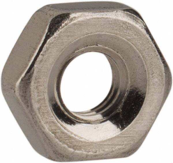 Value Collection - M2.5x0.45 Metric Coarse Stainless Steel Right Hand Hex Nut - 5mm Across Flats, 2mm High, Uncoated - Industrial Tool & Supply