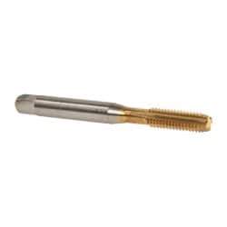 Balax - M6x1.00 Metric Coarse 4 Flute TiN Finish Cobalt Straight Flute Machine Tap - Bottoming, Right Hand Thread, 2-1/2" OAL, 0.83" Thread Length, D3 Limit, Oversize - Exact Industrial Supply
