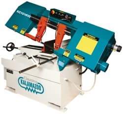 Clausing - 9 x 14-1/2" Max Capacity, Manual Variable Speed Pulley Horizontal Bandsaw - 50 to 295 SFPM Blade Speed, 230/460 Volts, 45°, 2 hp, 3 Phase - Industrial Tool & Supply