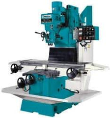 Clausing - 15" Table Width x 60" Table Length, Electronic Variable Speed Control, 3 Phase Knee Milling Machine - NT40 Spindle Taper, 5 hp - Industrial Tool & Supply