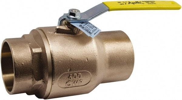 Conbraco - 1/4" Pipe, Full Port, Lead Free Bronze Full Port Ball Valve - 3 Piece, Female NPT Ends, Lever Handle, 600 WOG, 150 WSP - Industrial Tool & Supply
