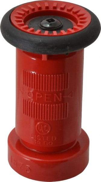 Made in USA - 1-1/2" Hose Diam NPSH Constant Flow Hose Nozzle - 75 Max GPM, Polyurethane, 100 psi - Industrial Tool & Supply