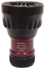 Made in USA - 1" Hose Diam NPSH Adjustable Fog Hose Nozzle - 23 Max GPM, Polyurethane, 100 psi - Industrial Tool & Supply