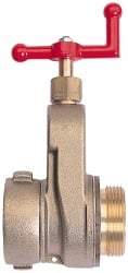 Made in USA - 2-1/2" Pipe, NST Brass Gate Valve - Union Bonnet - Industrial Tool & Supply