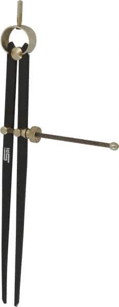 SPI - 10 Inch Leg, Spring Joint, Steel, Powder Coated, Divider - 10 Inch Max Measurement, with Quick Nut Adjustment - Industrial Tool & Supply